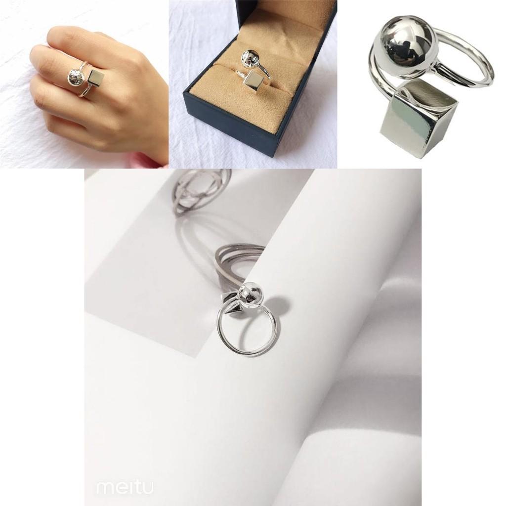 Элегантное кольцо из стерлингового серебра 925 пробы Стильный геометрический дизайн Идеально для женщин