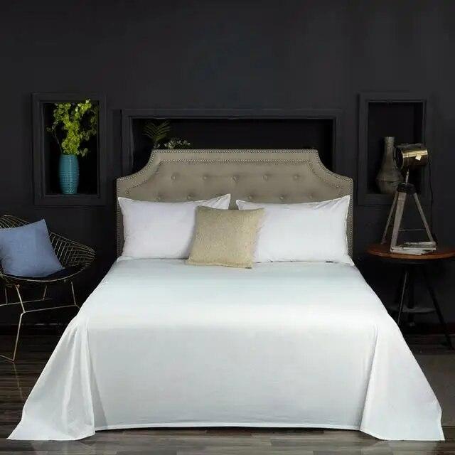 40 однотонных простынь из 100% египетского хлопка, атласное покрывало, длинное штапельное хлопковое наматрасник, белое, фиолетовое, желтое, постельное белье