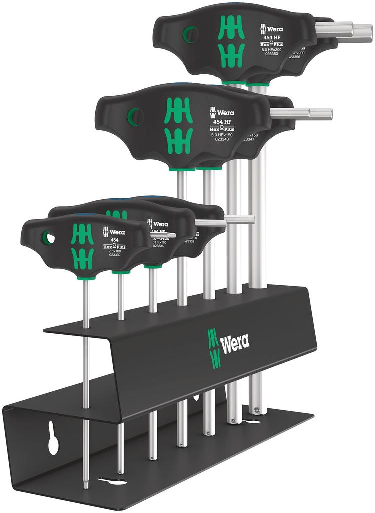 WERA Wrench Set with Metal 023453 7-Piece T-Hex Rack,