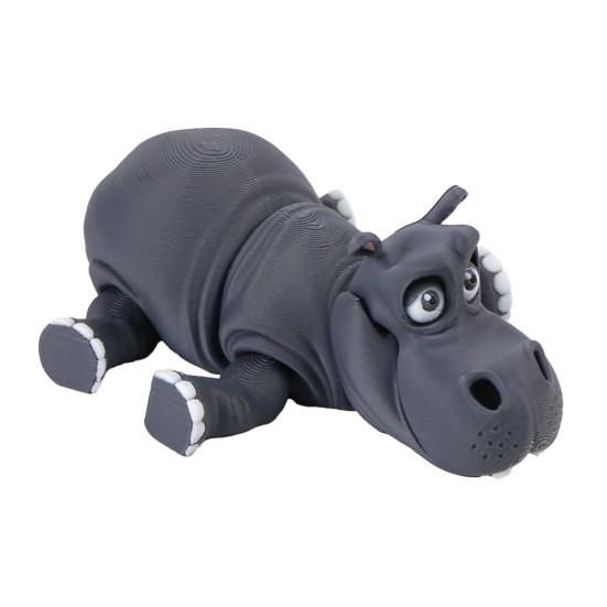 Yousheng 3D-печатная фигурка симуляции гиппопотама, подвижные суставы, статуя гиппопотама, скульптура речного коня, развивающая игрушка, модель животного, украшение