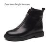 Autumn and Winter New Ladies Height Increasing Insole Versatile Breathable Booties Front Zipper Fashion Single-Layer Boots