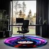 Coraline Printed Round Rug Carpet Chair Rug Area Rug Entryway Doormats,for Office Chair Living Room Bedroom Kitchen Room.
