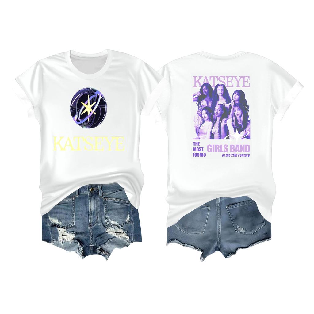 Женская повседневная футболка с принтом, пуловер с круглым вырезом, топ с коротким рукавом