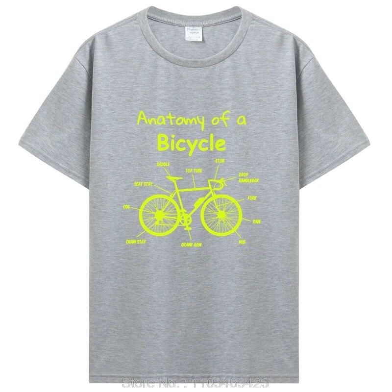 Анатомия велосипеда, велосипедная цепь, велосипедные футболки для катания на горных велосипедах, уличная одежда с графическим рисунком, подарки на день рождения, хлопковая футболка