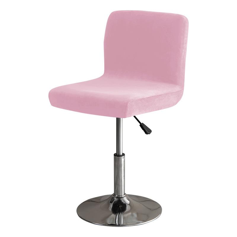 Толстый бархатный чехол на стул для барного стула, однотонные плюшевые вращающиеся чехлы на стулья, эластичные чехлы из спандекса с низкой спинкой, чехлы на обеденное сиденье