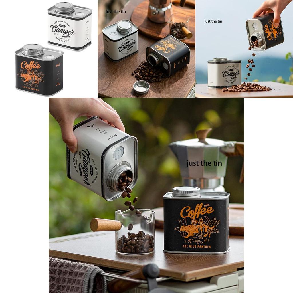 Жестяная банка для кофейных зерен в стиле инс, герметичная, для кемпинга на открытом воздухе, для упаковки и хранения пищевых продуктов