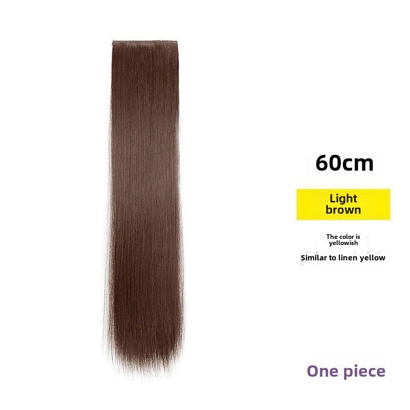 Women's Long Straight Seamless Hair Extensions - Three-Piece Invisible Wig Patch