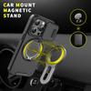 For iPhone 16 Pro Max Magnetic Case Kickstand TPU+PC Phone Case with Camera Lens Slide Cover