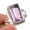 Natural Pink Amethyst Gemstone Handmade 925 Solid Silver Jewelry Ring S.6.5 o6Q92