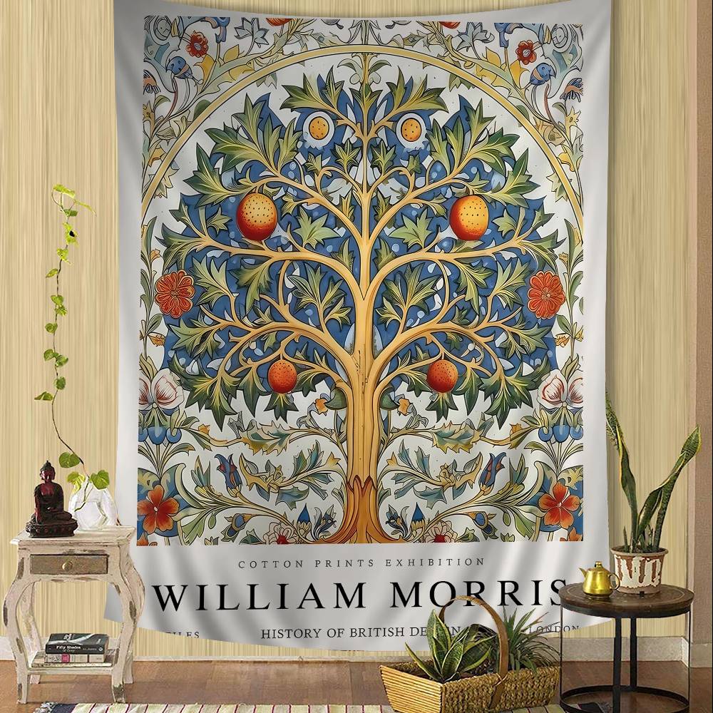 Абстрактный WWilliam MMorris Цветочный Мультяшный Гобелен Настенное Украшение Бытовое Домашний Декор