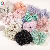 New Large Chiffon Printed Scrunchie Women Girls Elastic Hair Rubber Bands Accessories Tie Hair Ring Rope Headdress Headwear