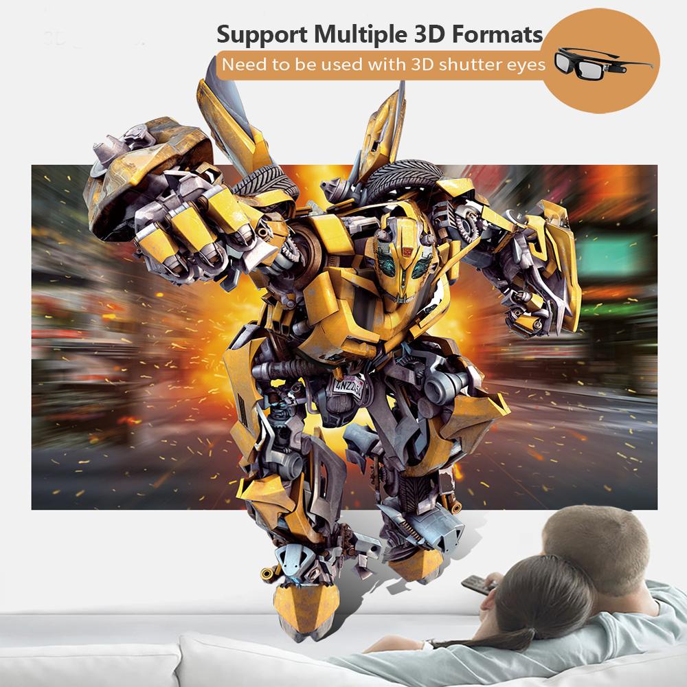 Портативный 3D 4K мини 1080P M1 проектор для домашнего кинотеатра