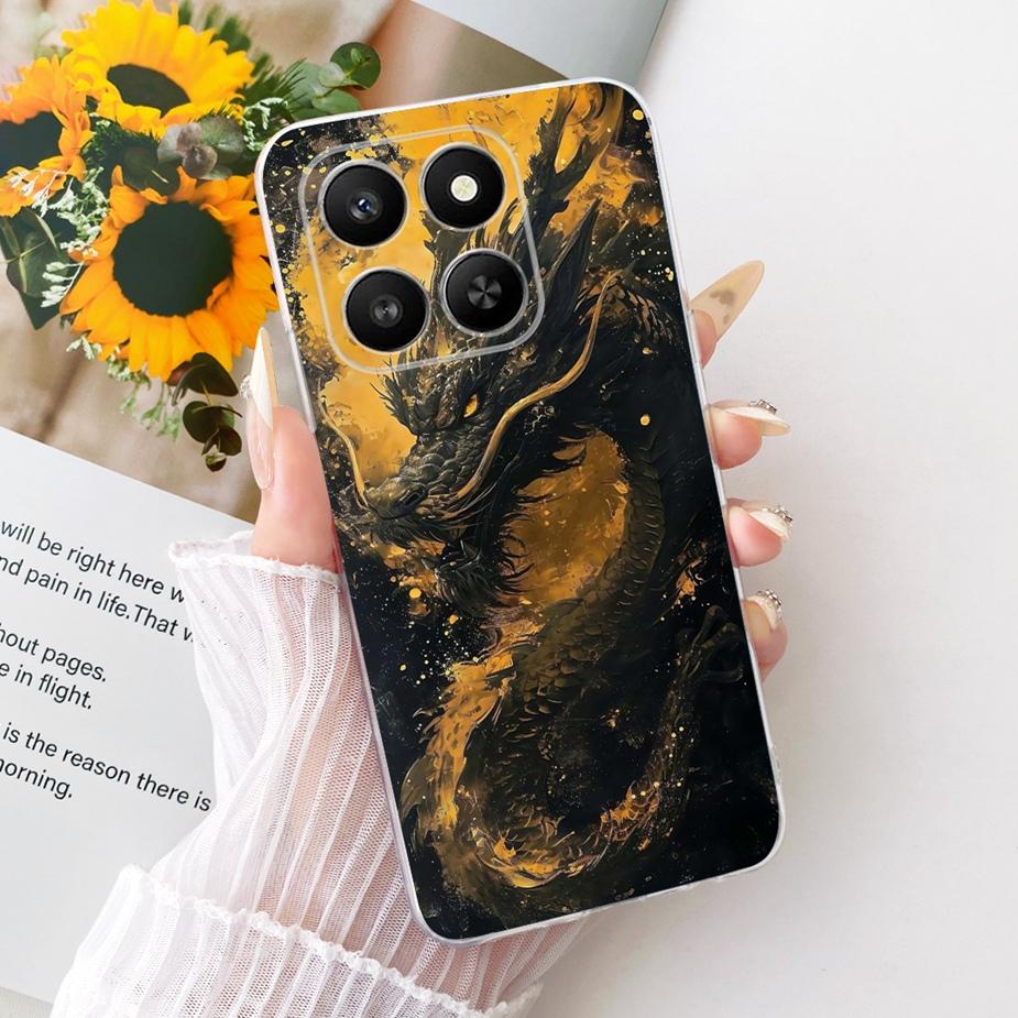 For Honor 400 Smart 5G Case LGN-NX1 Luxury Flowers Butterfly Painted Cover Silicone Case For Honor X7d X 7d HonorX7d Soft Fundas