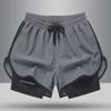 Men's American Fitness Running Shorts - Fashionable, Lined, Casual Two-in-One Sports Shorts