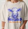 Sorry Gotta Go The Vibes Are Off Shirt Funny Cow T-Shirt Ironic Sarcastic Meme Tee Comfort Colors Tshirt Cute Graphic Cow Shirt Gift Retro
