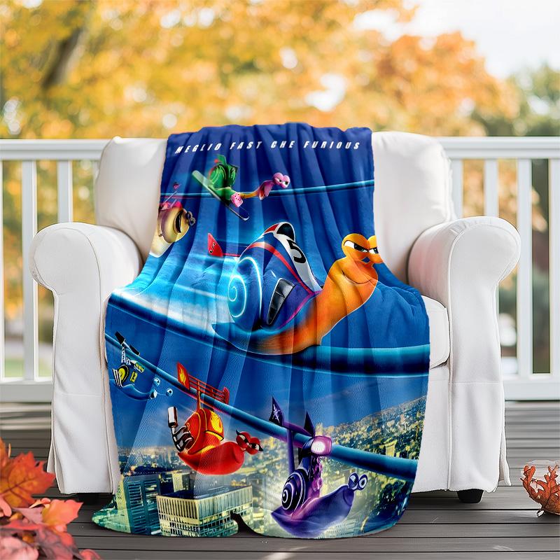 1pc TURBO1 Theme Blanket - Digital Print, Polyester, Cozy for All Seasons, Perfect for Outdoor, and Travel