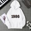 1986 Personality Street City Letter Print Tracksuit Women Novelty Fashion Hoodies Loose Fleece Hoody Casual Comfortable Clothes