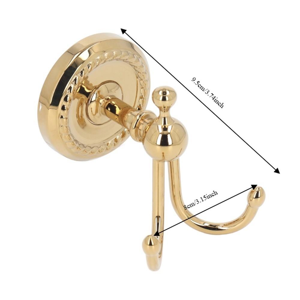 Golden Robe Hook Durable Towel Hook Retro Style Coat Hook Bathroom Bedroom Entryway