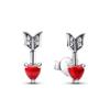 European 925 Silver Star Moon, Butterfly, Red Green Square Earrings, Suitable for Women's Festival Exquisite Charm Jewelry Gifts
