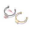 5/10pcs Stainless Steel Adjustable Ring Settings 6/8/10/12mm Round Flat Blank Base Glass Cabochons Ring Bezel DIY Jewelry Making