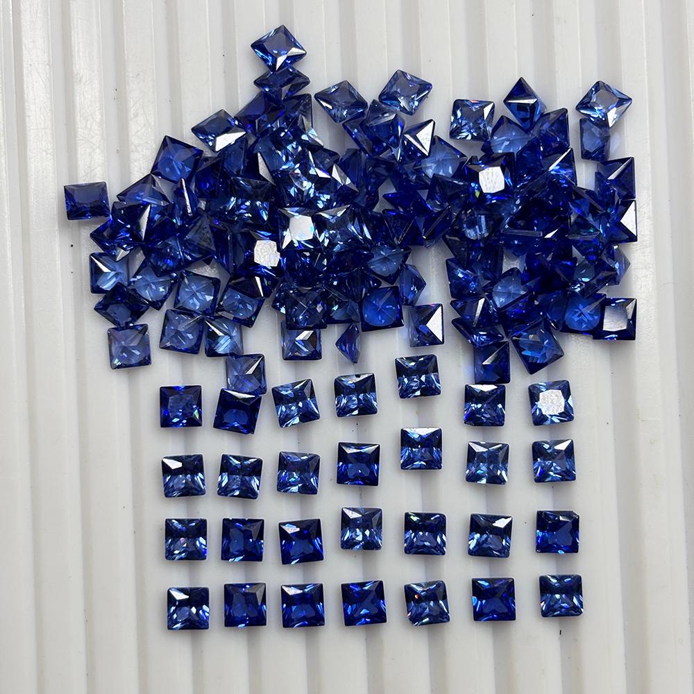 Natural Ceylon Blue Sapphire Square Cut 5x5 mm Gemstones Lot 25 PCS