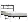 Vidaxl Металлическая Рама Кровати С Изголовьем, Черная, 80X200 См