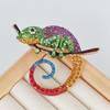 Chameleon Animal Lizard Brooch Pins Multicolor Jewelry Creative Gift for Women Fashion Office Outfit Highlight