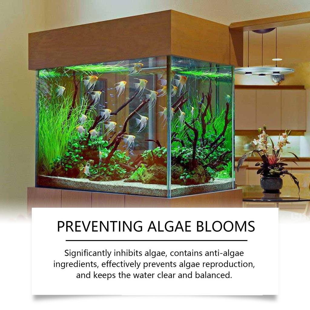 Algaecide Remove Moss Without Hurting Fish, Remove Green Brown , Remove Green Water 100ml