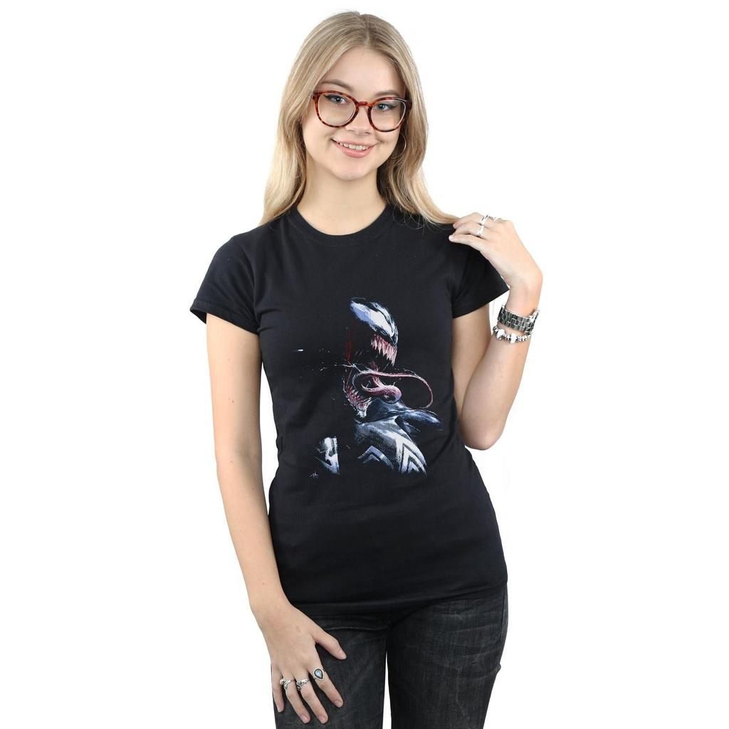 Marvel Womens/Ladies Venom Painting Cotton T-Shirt