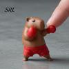 Compact Car Dashboard Decor Boxing Capybara Figurine, Funny Boxer Desktop Ornament for Stress Cute Desk Accessories Relief, Animal Statue Home Office