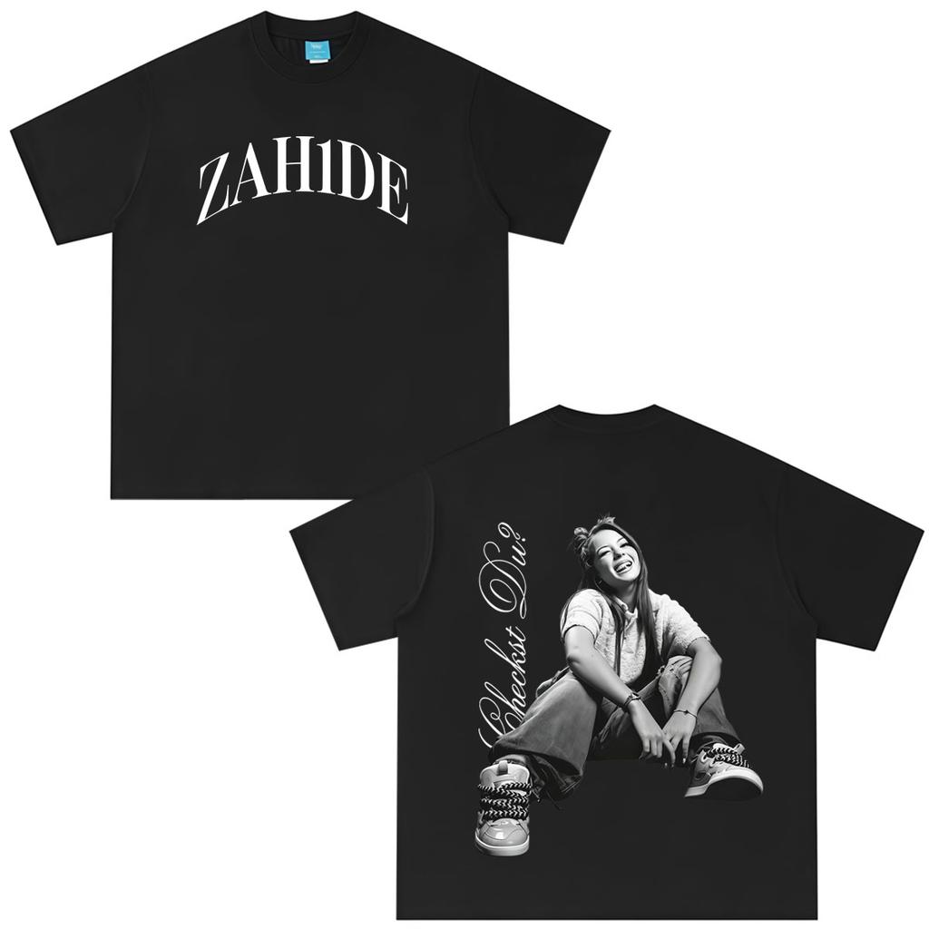 Singer Zahide Tour 2026 Merch Graphic Tshirt Men Women Fashion Hip Hop T Shirt Short Sleeve Cotton Loose Casual Vintage T-shirts
