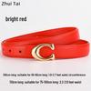 New Women's Smooth Buckle Belt - Alloy Fashion Letter Leather Waist Belt, Korean Style Trend