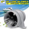 4 Inches 4 Amp 235CFM Boat Blower In-Line Marine Bilge Air Blower Fan Quiet Blower Vents 12V