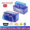 V1.5 OBD2 Scanner Bluetooth ELM327 Auto Code Reader Tool Car Diagnostic Tool MINI Inter Face Check Engine V1.5 For 1992-2021 Car