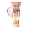 Lakme Персиковое Молоко Солнцезащитный Увлажняющий Крем SPF 50 PA+++ с 2% Про-Керамидами и Пептидами | Ежедневный Крем для Лица 2-в-1 | Легкий, Нежирный и Устойчивый к Поту