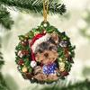Christmas Pendant Animal Print Decorative Multi-purpose Christmas Tree Hanging Dog Pendant for Home