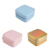Classic Leather Jewelry Box With Mirror For Earrings And Rings Storage