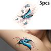 5 листов женских 3D временных татуировок, водонепроницаемые наклейки для боди-арта, поддельные татуировки, татуировки-бабочки Tate