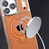 Магнитный Поворотный Держатель Роскошный Кожаный Чехол Для Для Iphone 11 12 13 14 15 16 17 Pro Max Plus Беспроводная Зарядка Ударопрочный Чехол