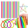 50/100Pcs Colorful Elastic Rope Sensory Toy Kids Adults Stress Anxiety Relief TPR Stretchy Noodle Fidget String Toy Party Favors