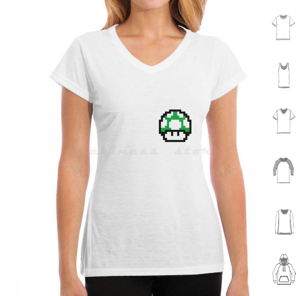 1up8 Бит Футболка Мужская Женская Детская 6XL 1up One Up Зеленая Игра 8 Бит Ретро Игра Ретро Гриб