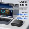 4 Bay NVMe RAID Enclosure USB4 40Gbps M.2 SSD Case 32TB Aluminum External Storage Box for Mac Windows Linux