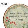 Vintage Metal Sign Round Garden Sign, Retro Distressed Iron Wall Decor, Weather Resistant Aesthetic Craft Art Plaque for Outdoor Courtyard Patio Fence