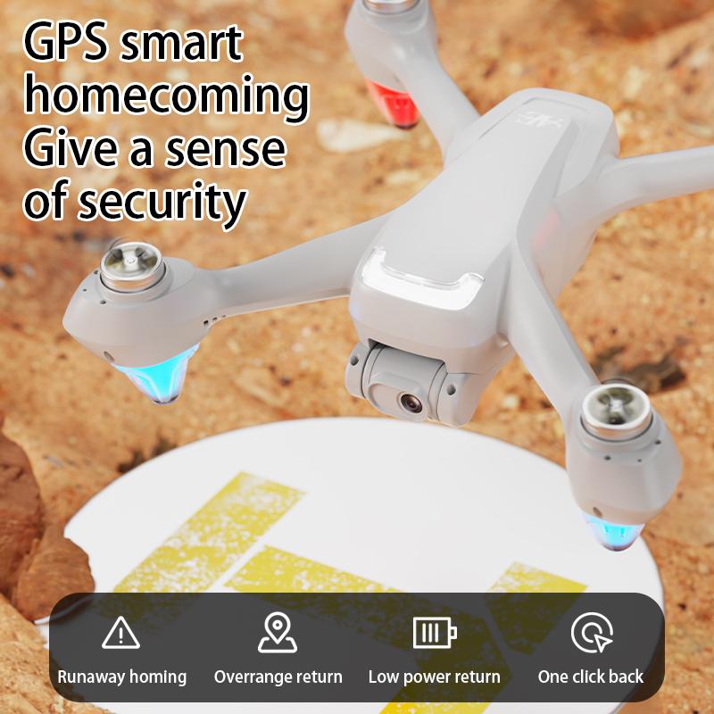 Дрон AE9 GPS 4K HD с двойной камерой, безголовый режим, позиционирование по оптическому потоку, бесщеточный двигатель, управление с экрана, длительное время полета, RC дрон