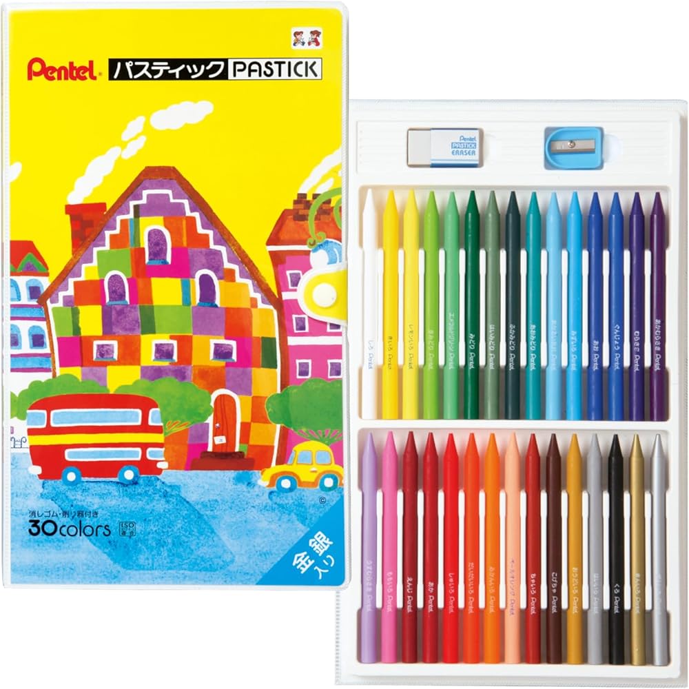 Pentel Crayon Colored Pencils Pastel GC1-30D 30 Colors Art Supplies