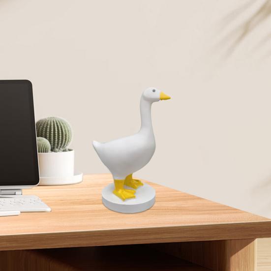 Магнитный держатель для ключей в виде гуся, смоляная фигурка гуся с магнитным клювом, декоративный держатель для ключей для входа в дом, подарок на новоселье