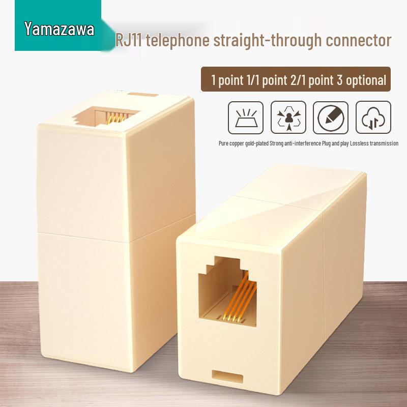 Shanze RJ11 Three-Way Telephone Splitter Adapter