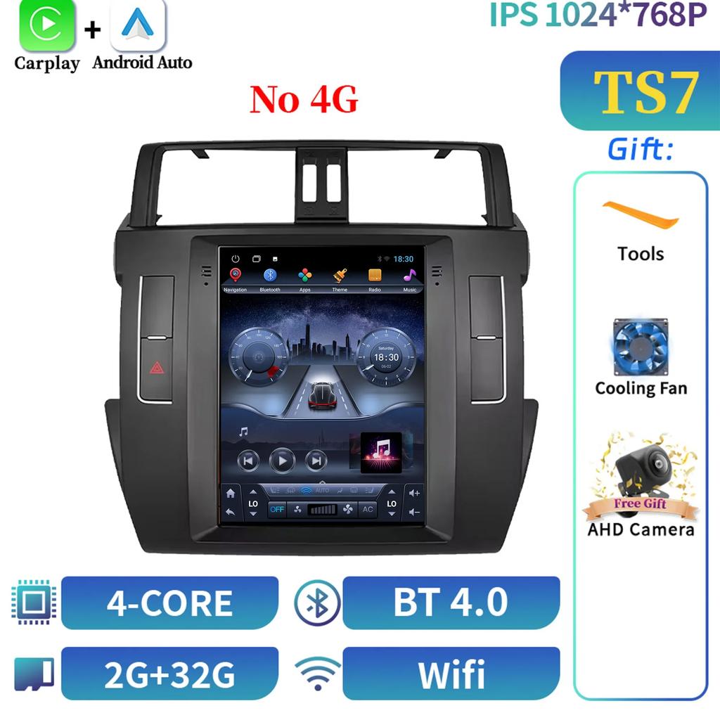 9,7 дюйма для Toyota Prado 2014-2016 Android Auto Radio Car Radio Multimedia GPS Carplay Multimedia Navigation Screen Stereo GPS
