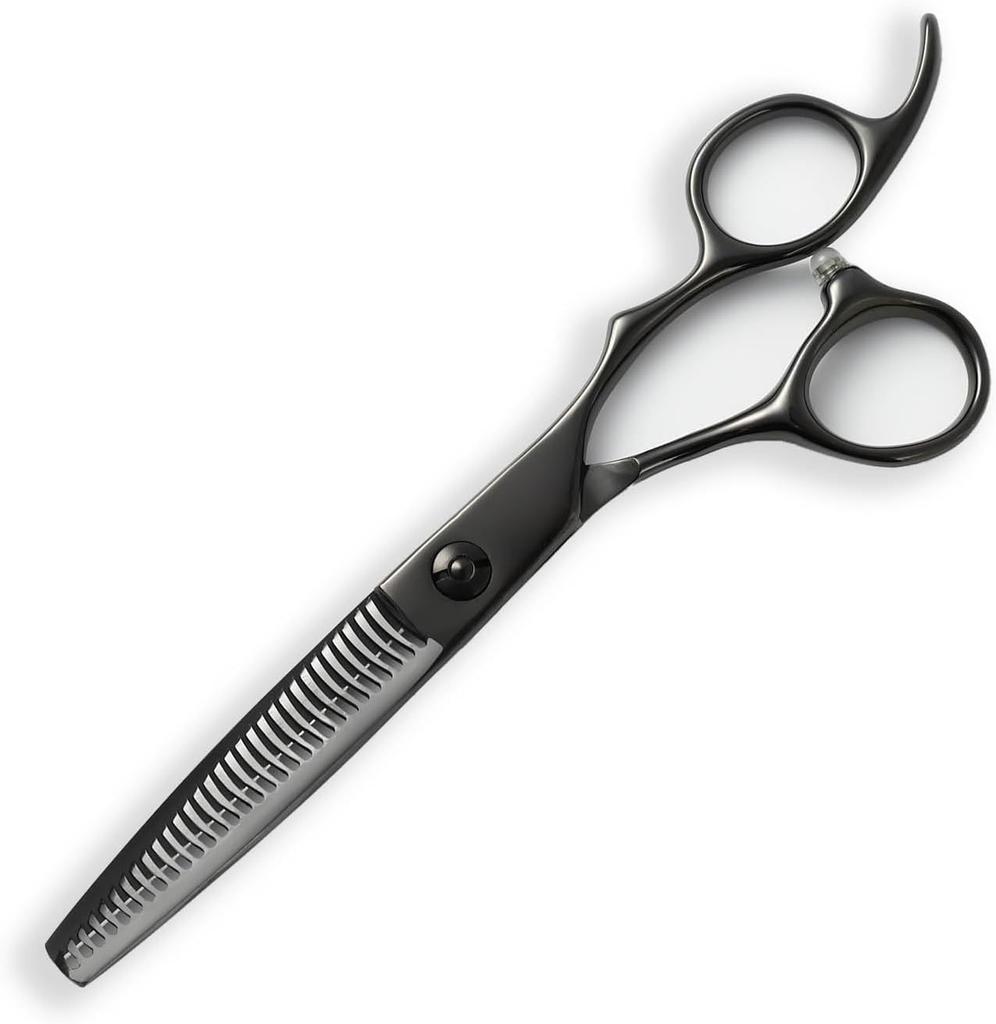 DEEDS GTZ Black Titanium Scissors and 630CT Thinning Scissors Approximately Thinning with Dedicated Case Set Professional Scissors for Hairdressers