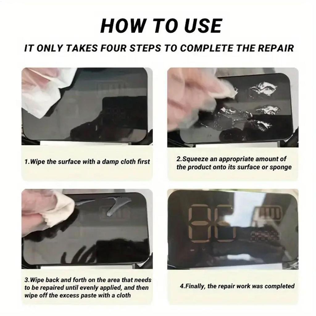 Полировочный крем для удаления царапин с часов 30 г Набор для полировки хрустального стекла для ремешка часов, браслета, экрана, линзы Очистка, восстановление